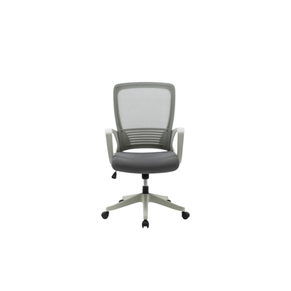 Silla para oficina gris ergonomica en mesh y tela precio Mexico