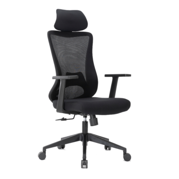Silla para oficina color negro con ruedas mesh office depot