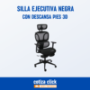 Silla ejecutiva negra con descansa pies H10 precio Mexico