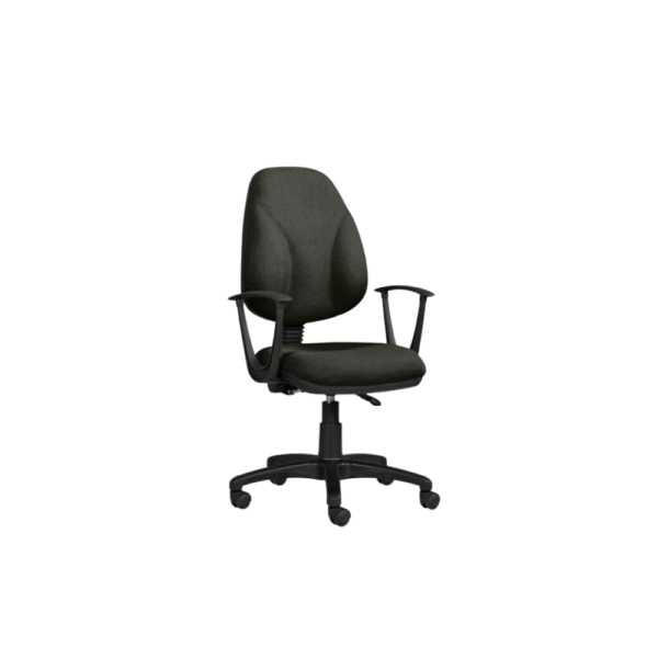 Silla oficina secretarial con brazos negra precio Mexico