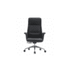 Sillon ejecutivo ergonomico vinipiel negro con base cromada
