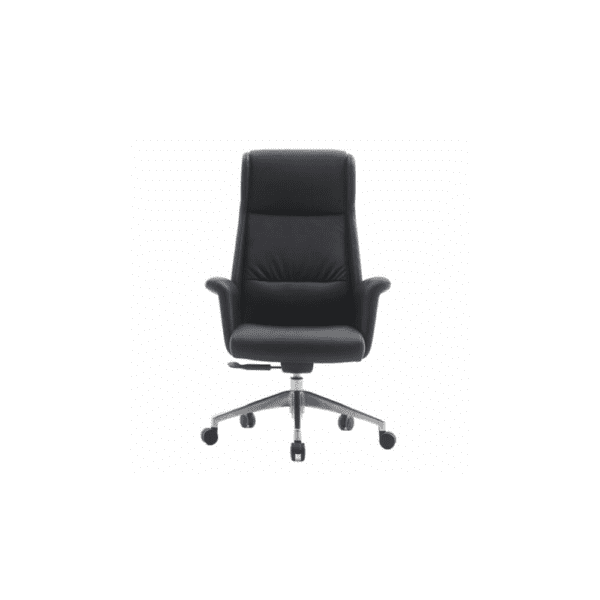 Sillon ejecutivo ergonomico vinipiel negro con base cromada