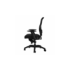 Silla ergonomica ejecutiva asiento de piel respaldo medio mesh negra precio