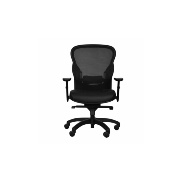 Silla ergonomica para home office asiento de piel respaldo mesh negra precio
