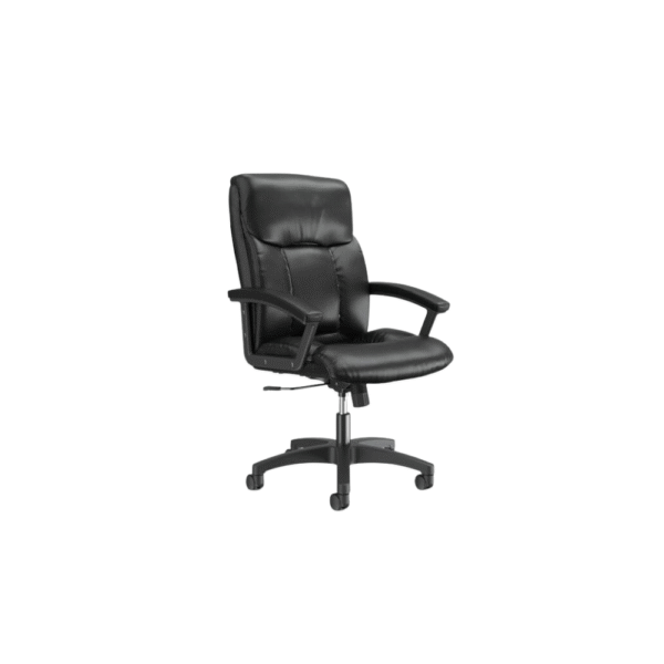 Silla para oficina ejecutiva piel negra respaldo alto precio
