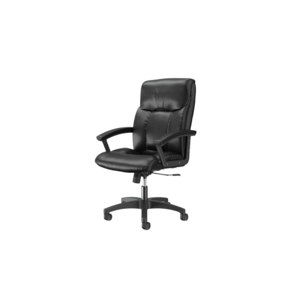 Sillas para oficina ejecutiva piel negra respaldo alto precio