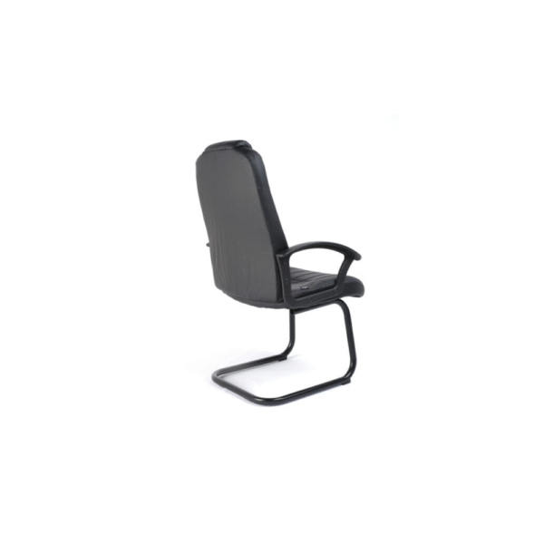 Silla de visita Alfa vinipiel negro economica