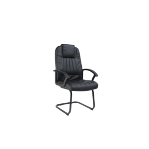 Silla de visita Alfa vinipiel negro mayoreo