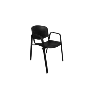 Silla de visita Allegro con brazos respaldo y asiento en plastico economica