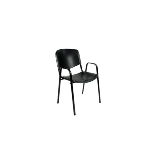 Silla de visita Genova en plastico con brazos mayoreo