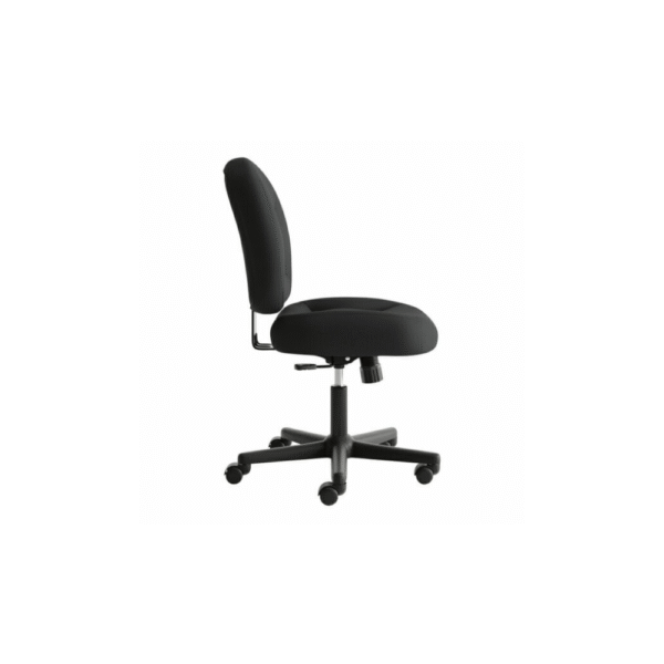 Silla operativa ergonomica en tela negra para oficina economica