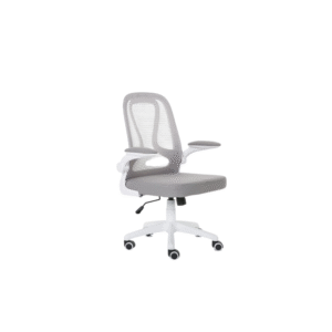 Silla operativa resistente en mesh y tela blanca economica