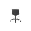 silla con respaldo de concha y asiento tapizado gris