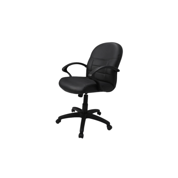 silla de oficina con reclinamiento y tapizado en piel