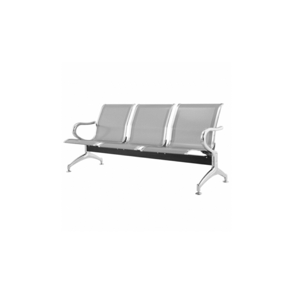 Banca Airport Ofik 3 Plazas Silver Gray mayoreo Mexico