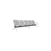 Banca Airport Ofik 5 Plazas Silver Gray Mexico