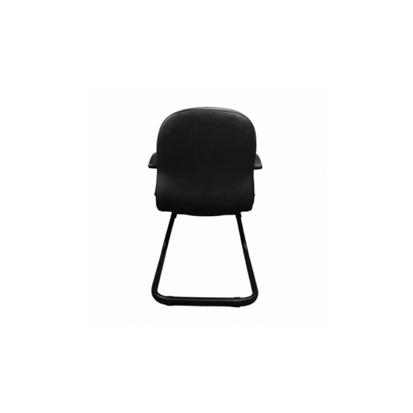 Silla de visita Zalce en piel negra mayoreo