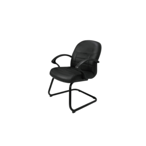 Silla de visita Zalce en piel negra mayoreo