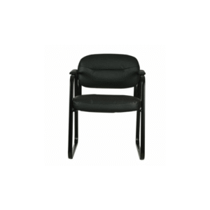 Silla de visita en piel negra mayoreo