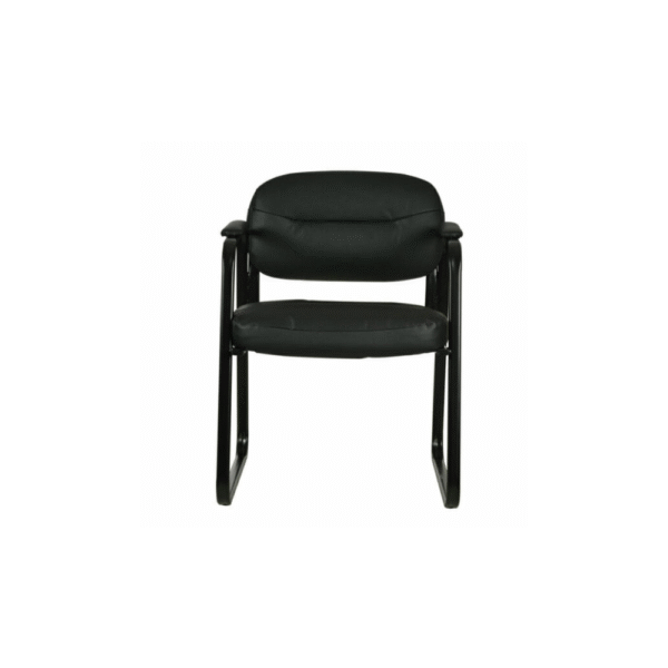 Silla de visita en piel negra mayoreo