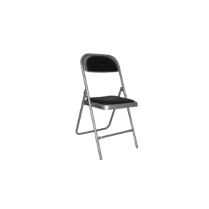 Silla de visita plegable metalica vinil negro mayoreo Mexico