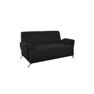 Sillon de visita en tela negra para oficina