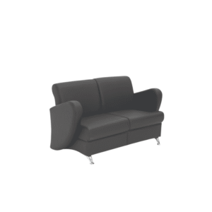 Sillon de visita en vinipiel negra para oficina
