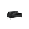 Sofa 2 Plazas vinipiel Negro resistente Braun mayoreo Mexico