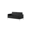 Sofa 2 Plazas vinipiel Negro resistente Braun para oficina Mexico