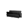Sofa 3 Plazas Piel Negro resistente Alce para oficina Mexico